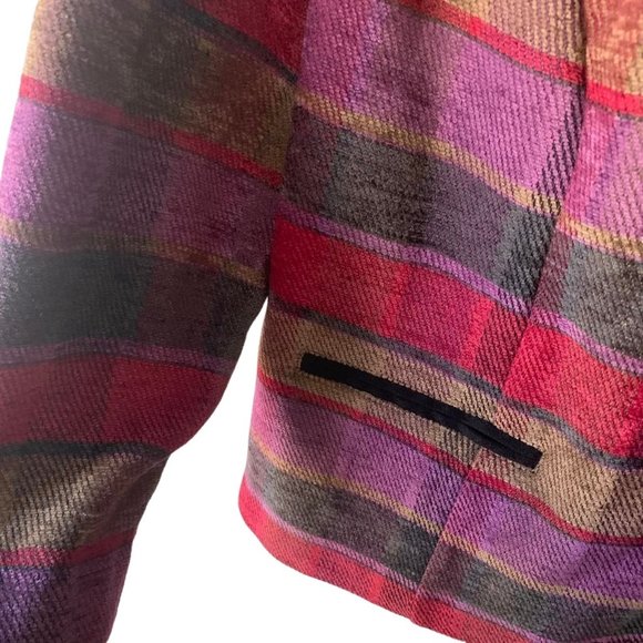 Sag Harbor Woman Multicolor Stripe Blazer Size 20W - Picture 4 of 5